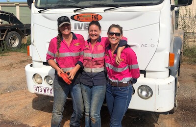 Auswaste Services - Team Cooktown Alley McDougall, Joy Miller and Steffi Reid (from left)